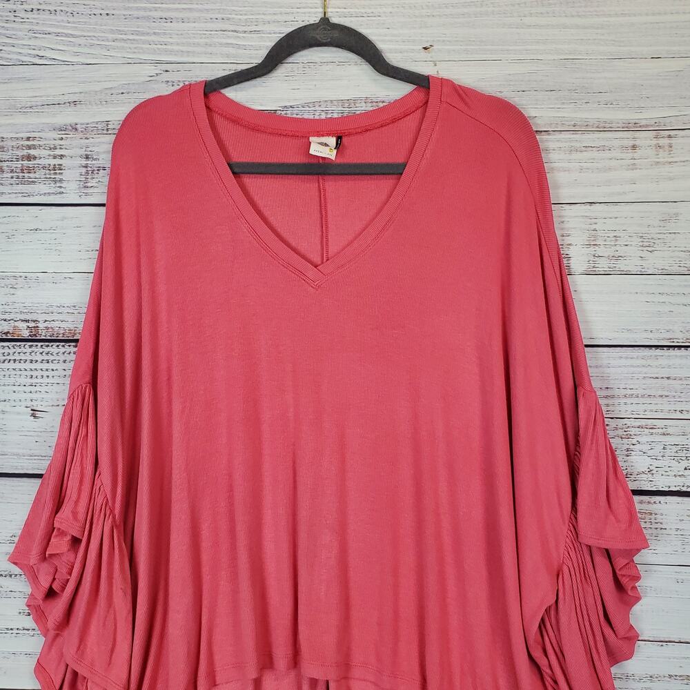 Akemi + Kin Pink Flutter Cape Poncho Top XS/S Whimsy Fairy Asymmetric Tunic Vaca - Picture 6 of 10